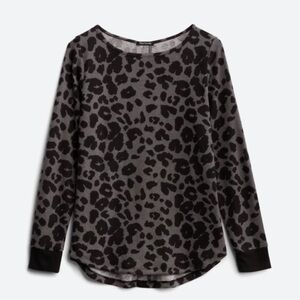Black & Grey Leopard Print Sweater